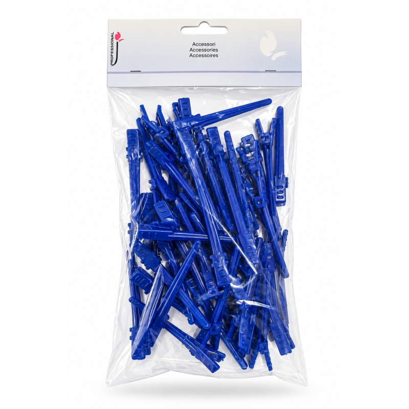 Idema Clip Capelli Blu 7 cm 50 Pezzi | Tendenza Estetica